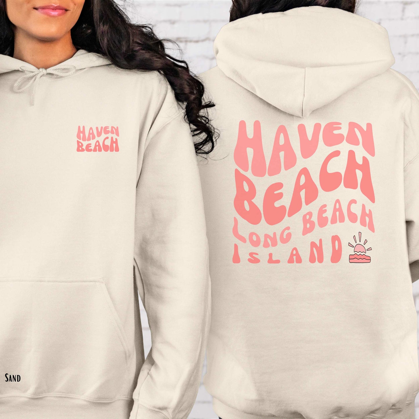 Coral wave Hoodie, Haven Beach