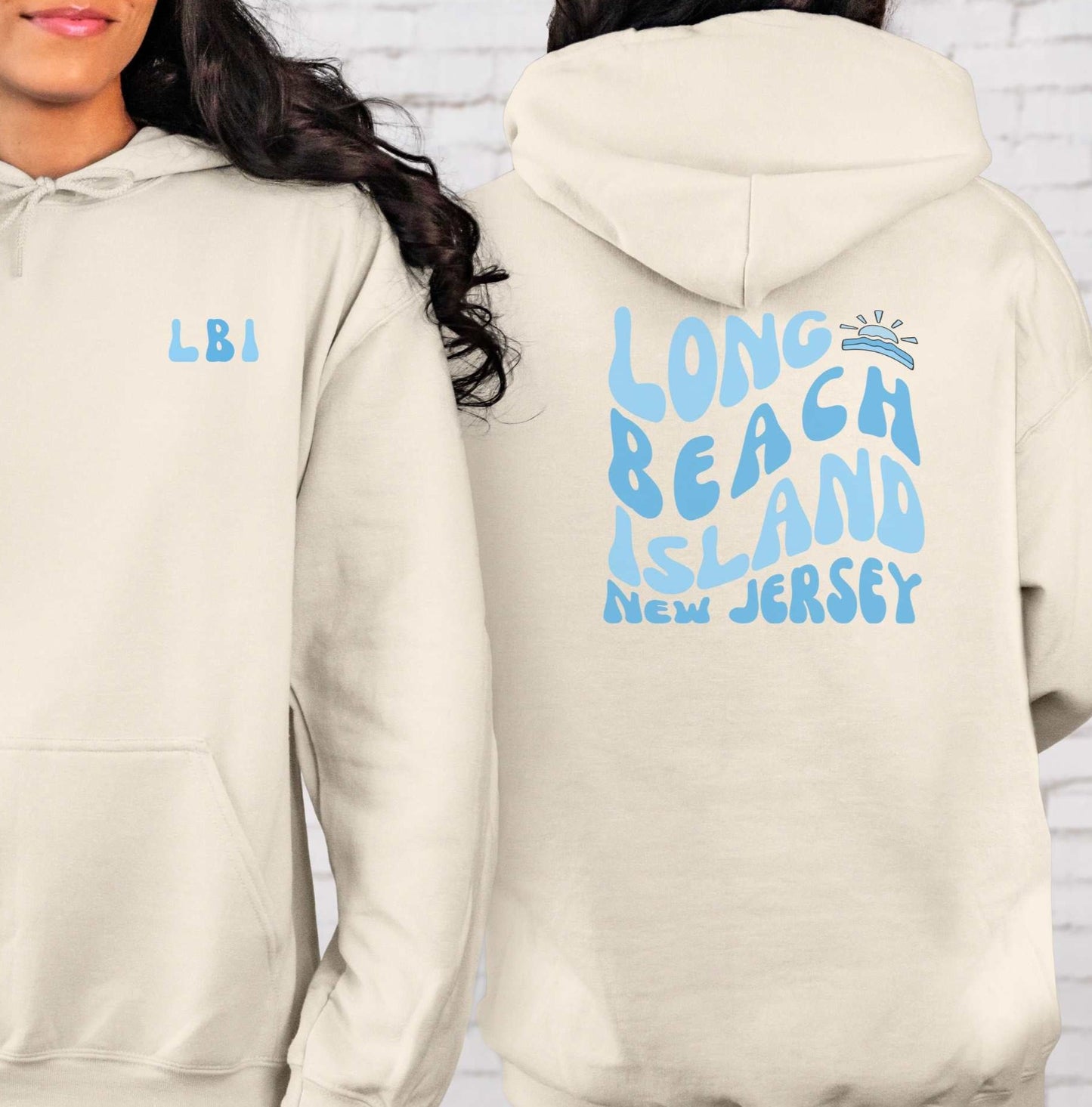 Blue Wave Hoodie, Long Beach Island