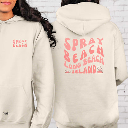 Coral wave Hoodie, Spray Beach