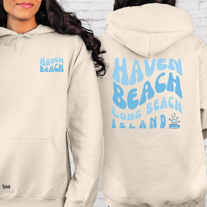 Blue wave Hoodie, Haven Beach