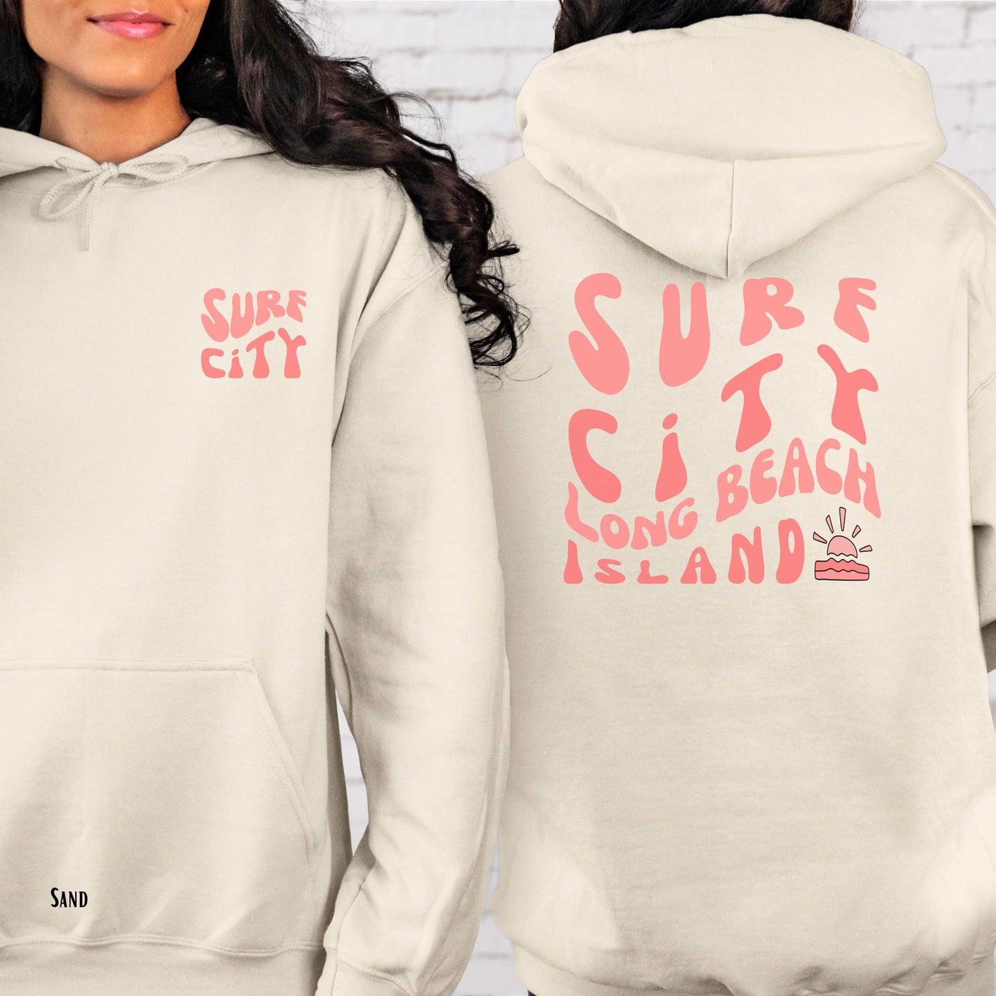 Coral wave Hoodie, Surf City