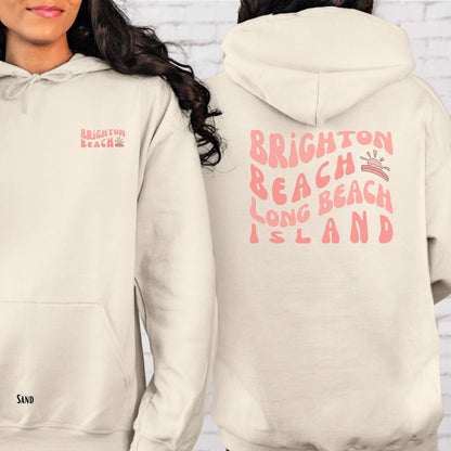 Coral wave Hoodie, Brighton Beach