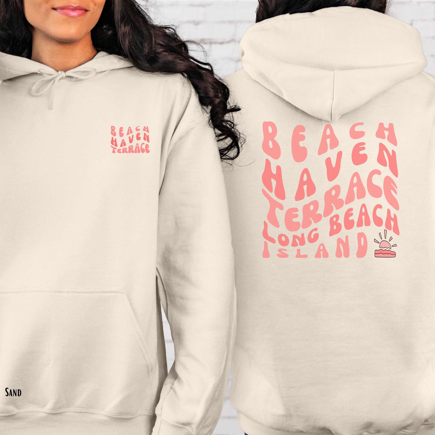 Coral Wave Hoodie, Beach Haven Terrace