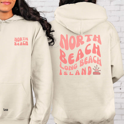 Coral wave Hoodie, North Beach