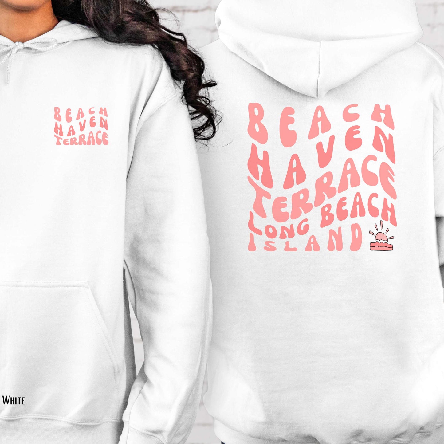 Coral Wave Hoodie, Beach Haven Terrace