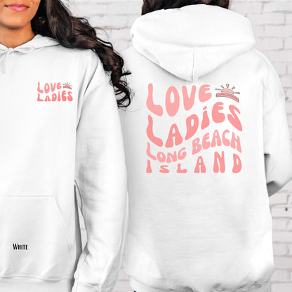 Coral wave Hoodie. Loveladies