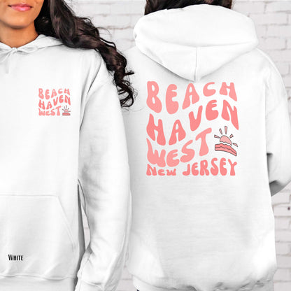 Coral wave Hoodie, Beach Haven West