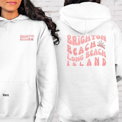 Coral wave Hoodie, Brighton Beach