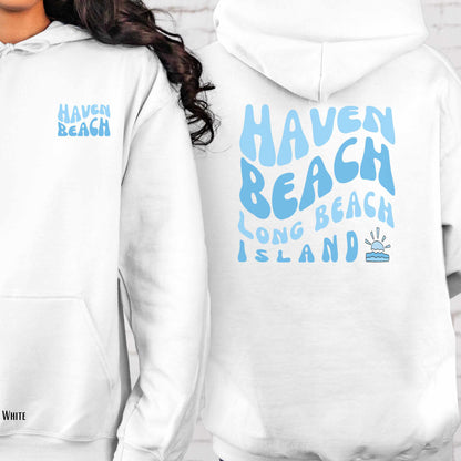 Blue wave Hoodie, Haven Beach