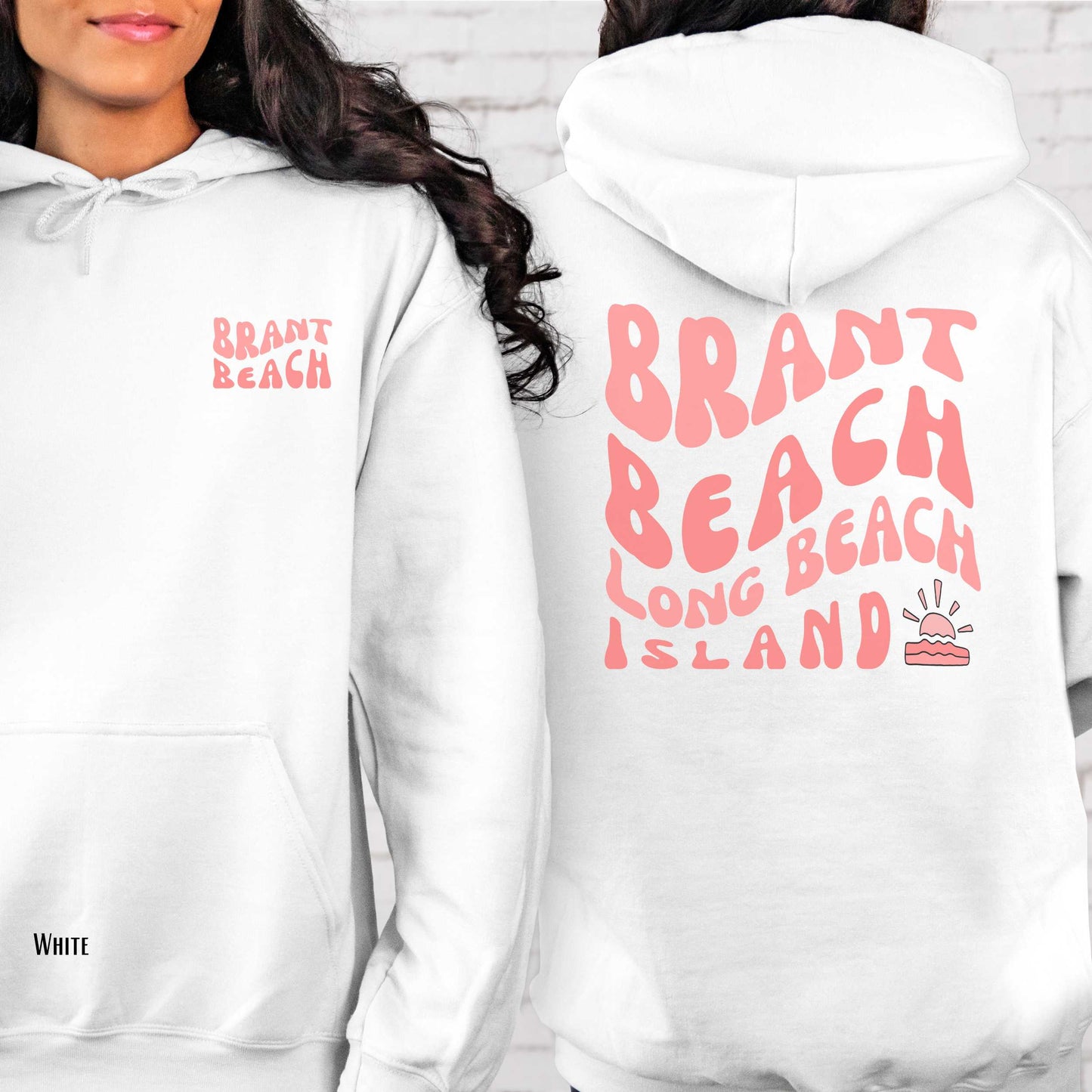 Coral wave Hoodie, Brant Beach