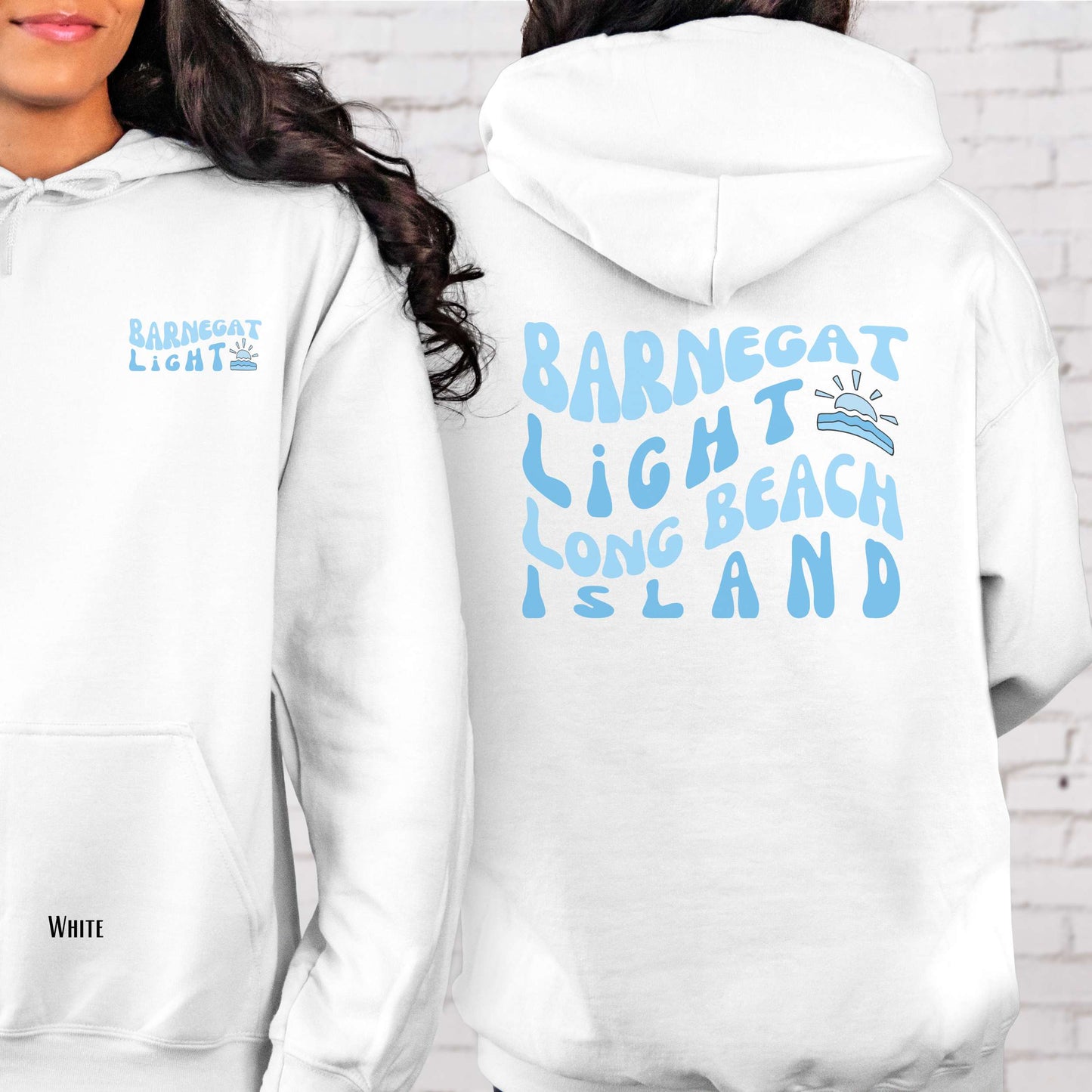 Blue wave Hoodie, Barnegat Light