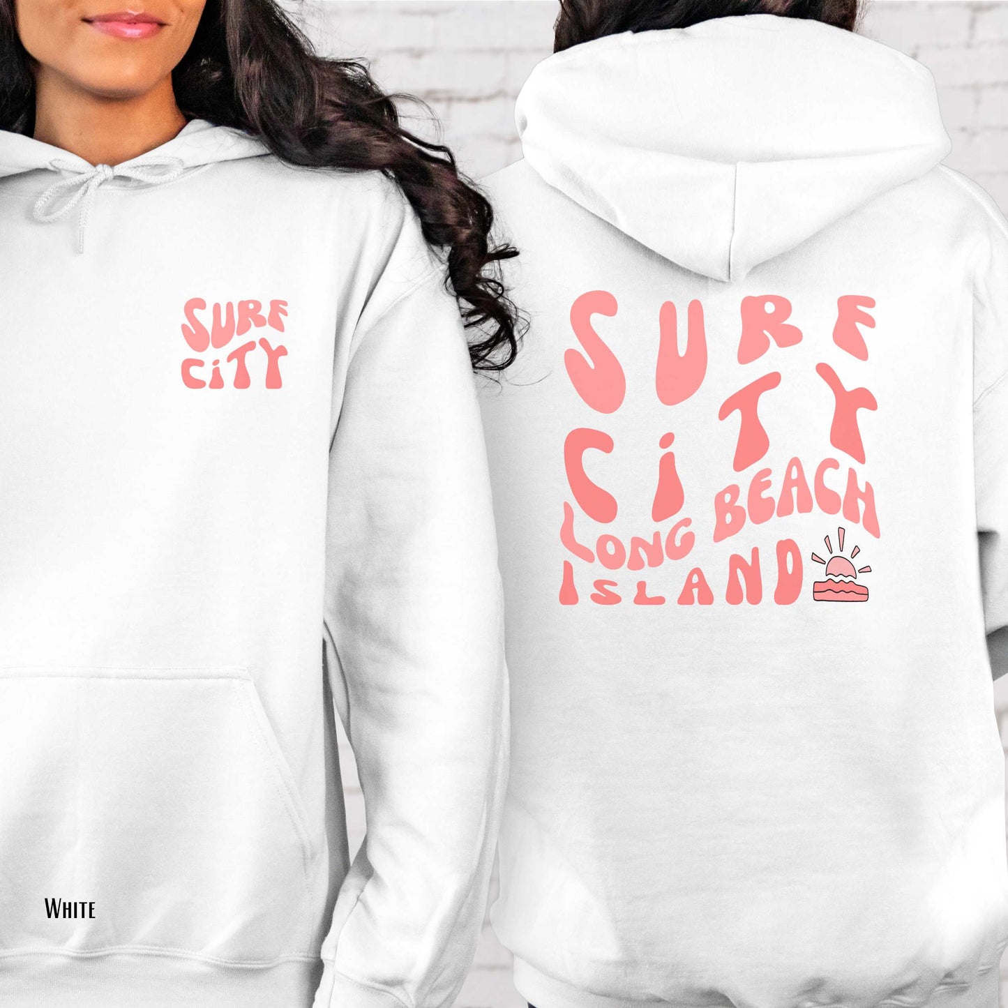 Coral wave Hoodie, Surf City