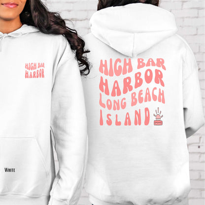 Coral wave Hoodie, High Bar Harbor