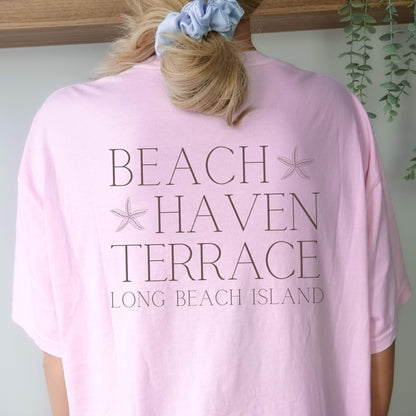 Driftwood, Beach Haven Terrace Comfort Colors shirt