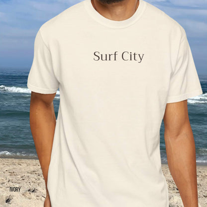 Driftwood, Surf City, Comfort Colors shirt,