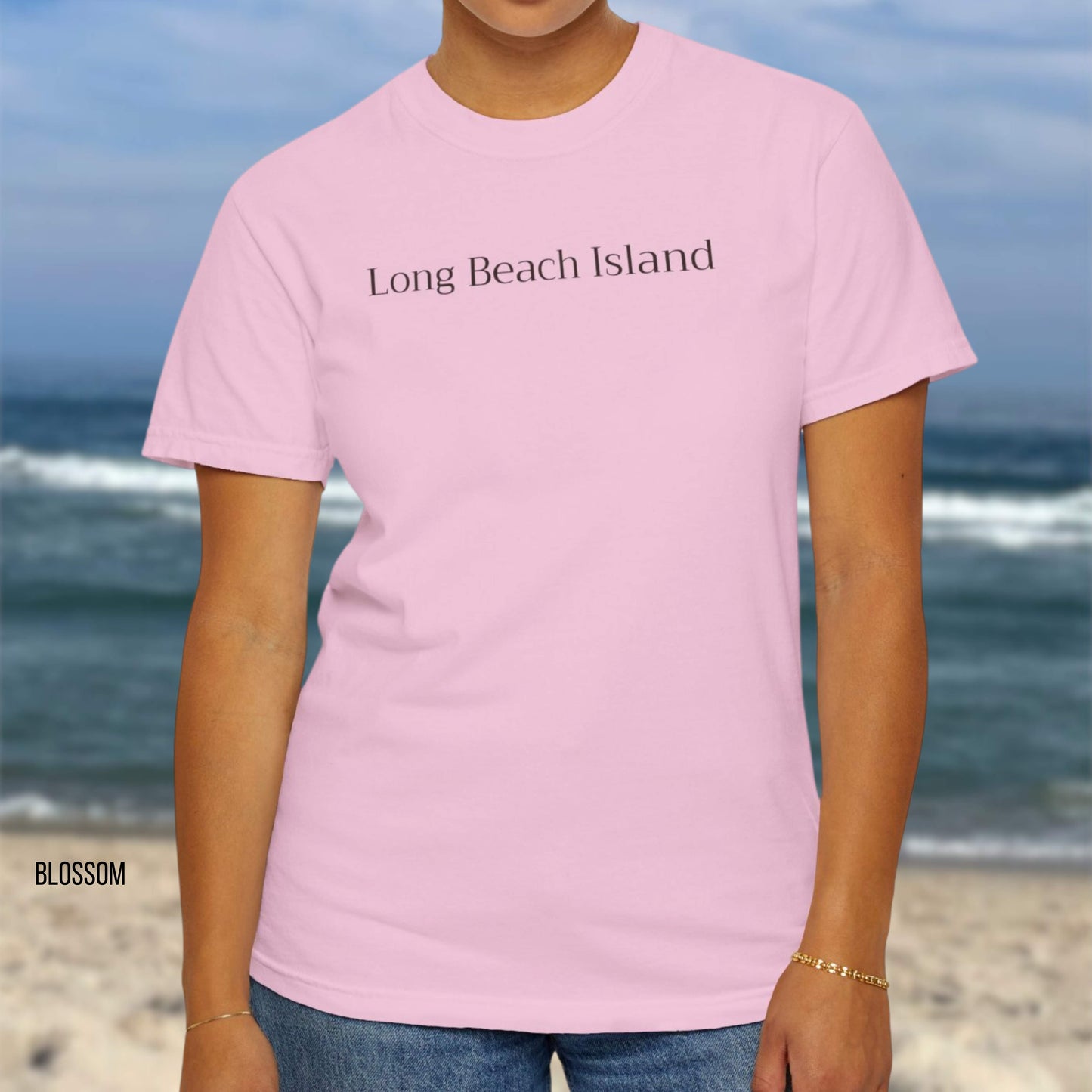 Driftwood Long Beach Island, Comfort Colors shirt