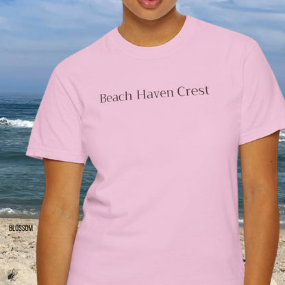 Driftwood, Beach Haven Crest Comfort Colors shirt