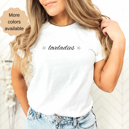 Loveladies script w starfish shirt